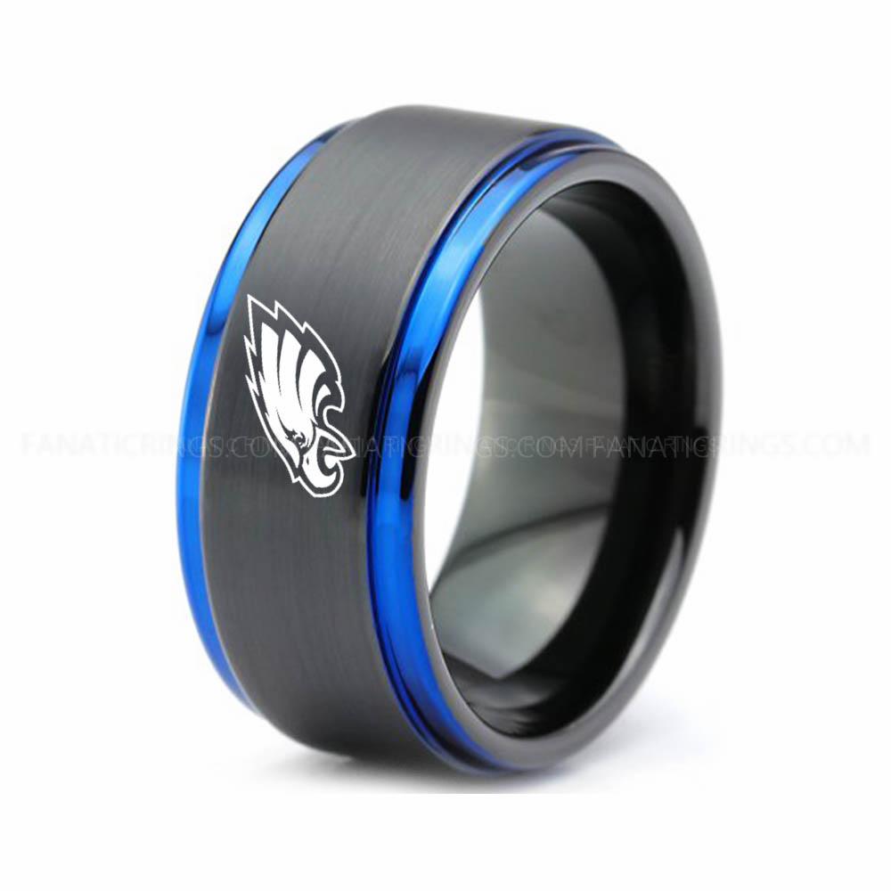 19 (15) Eagles Ring, Eagles Wedding Band, Eagles Wedding Ring, Eagles Jewelry - Image 1