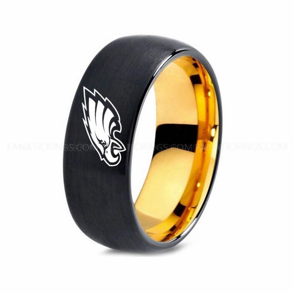 22 Eagles Ring, Eagles Wedding Band, Eagles Wedding Ring, Eagles Jewelry - Image 1