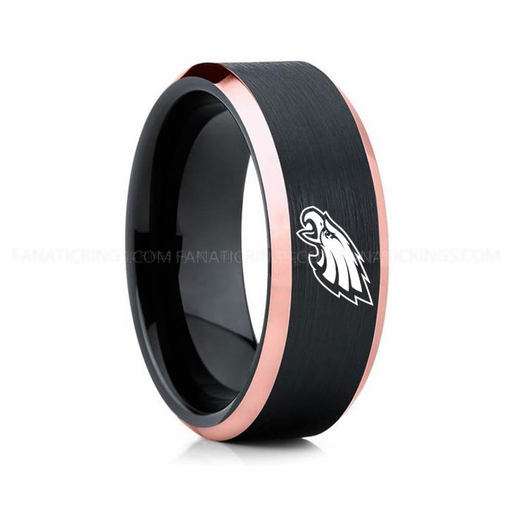 23 Eagles Ring, Eagles Wedding Band, Eagles Wedding Ring, Eagles Jewelry - Image 1