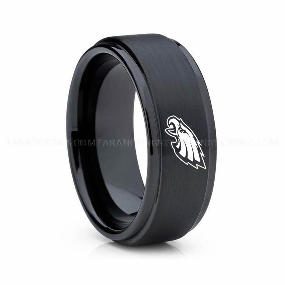 3 (17) Eagles Ring, Eagles Wedding Band, Eagles Wedding Ring, Eagles Jewelry - Image 1