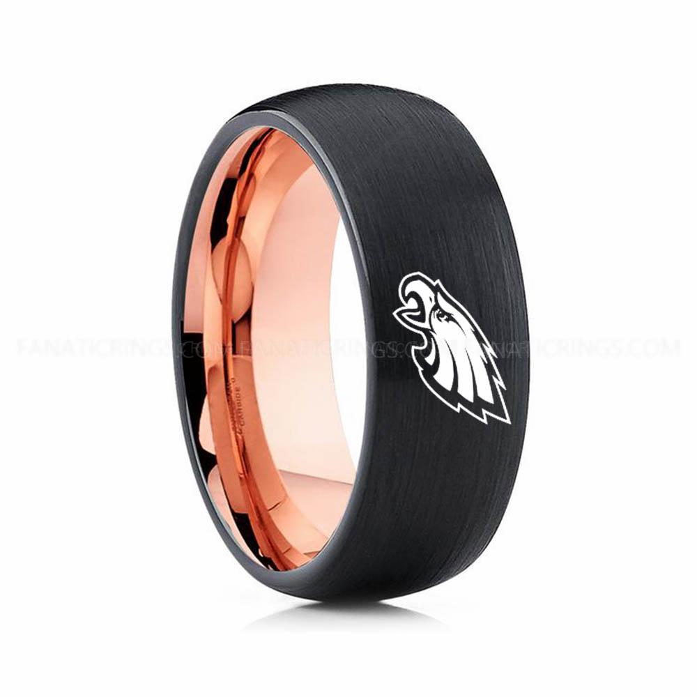 6 (16) Eagles Ring, Eagles Wedding Band, Eagles Wedding Ring, Eagles Jewelry - Image 1