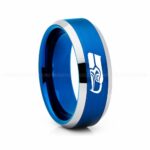 Seahawks Ring, Seahawks Wedding Band, Seahawks Wedding Ring, Seahawks Jewelry
