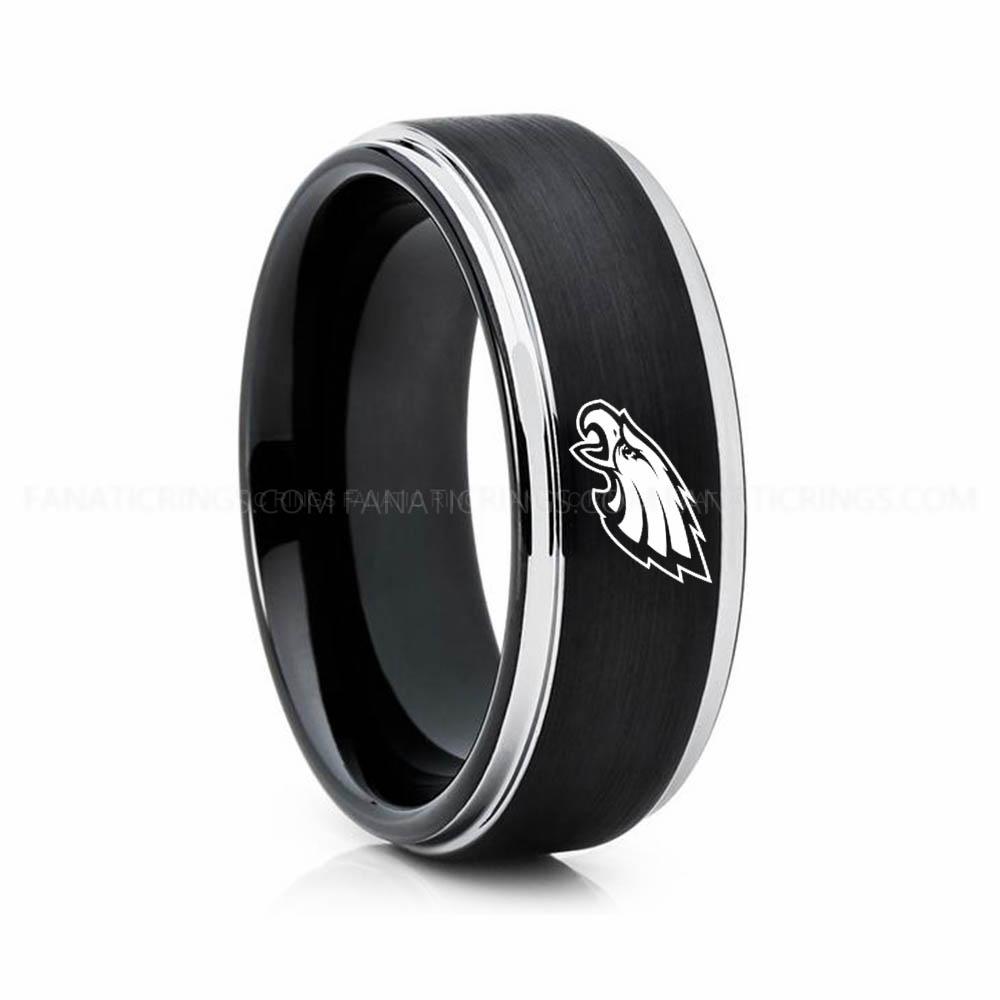 8 (15) Eagles Ring, Eagles Wedding Band, Eagles Wedding Ring, Eagles Jewelry - Image 1