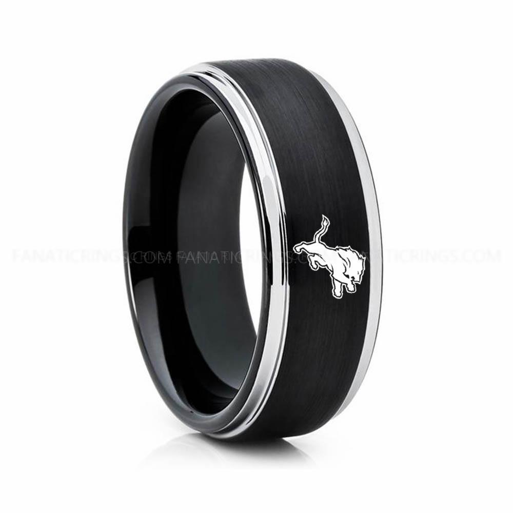 8 (16) Lions Ring, Lions Wedding Band, Lions Wedding Ring, Lions Jewelry - Image 1