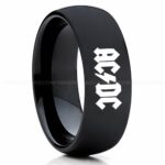 AC/DC Ring, AC/DC Wedding Band, AC/DC Wedding Ring, AC/DC Jewelry