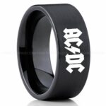 AC/DC Ring, AC/DC Wedding Band, AC/DC Wedding Ring, AC/DC Jewelry