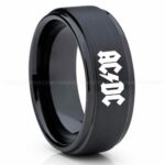 AC/DC Ring, AC/DC Wedding Band, AC/DC Wedding Ring, AC/DC Jewelry