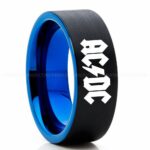 AC/DC Ring, AC/DC Wedding Band, AC/DC Wedding Ring, AC/DC Jewelry