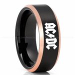 AC/DC Ring, AC/DC Wedding Band, AC/DC Wedding Ring, AC/DC Jewelry