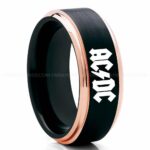 AC/DC Ring, AC/DC Wedding Band, AC/DC Wedding Ring, AC/DC Jewelry