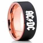 AC/DC Ring, AC/DC Wedding Band, AC/DC Wedding Ring, AC/DC Jewelry