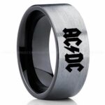 AC/DC Ring, AC/DC Wedding Band, AC/DC Wedding Ring, AC/DC Jewelry