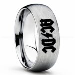 AC/DC Ring, AC/DC Wedding Band, AC/DC Wedding Ring, AC/DC Jewelry