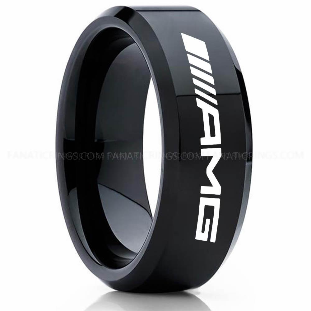 AMG Black 2 Mercedes AMG Ring, Mercedes Benz AMG Wedding Ring, Mercedes Benz AMG Wedding Ring, Mercedes AMG Jewelry - Image 1