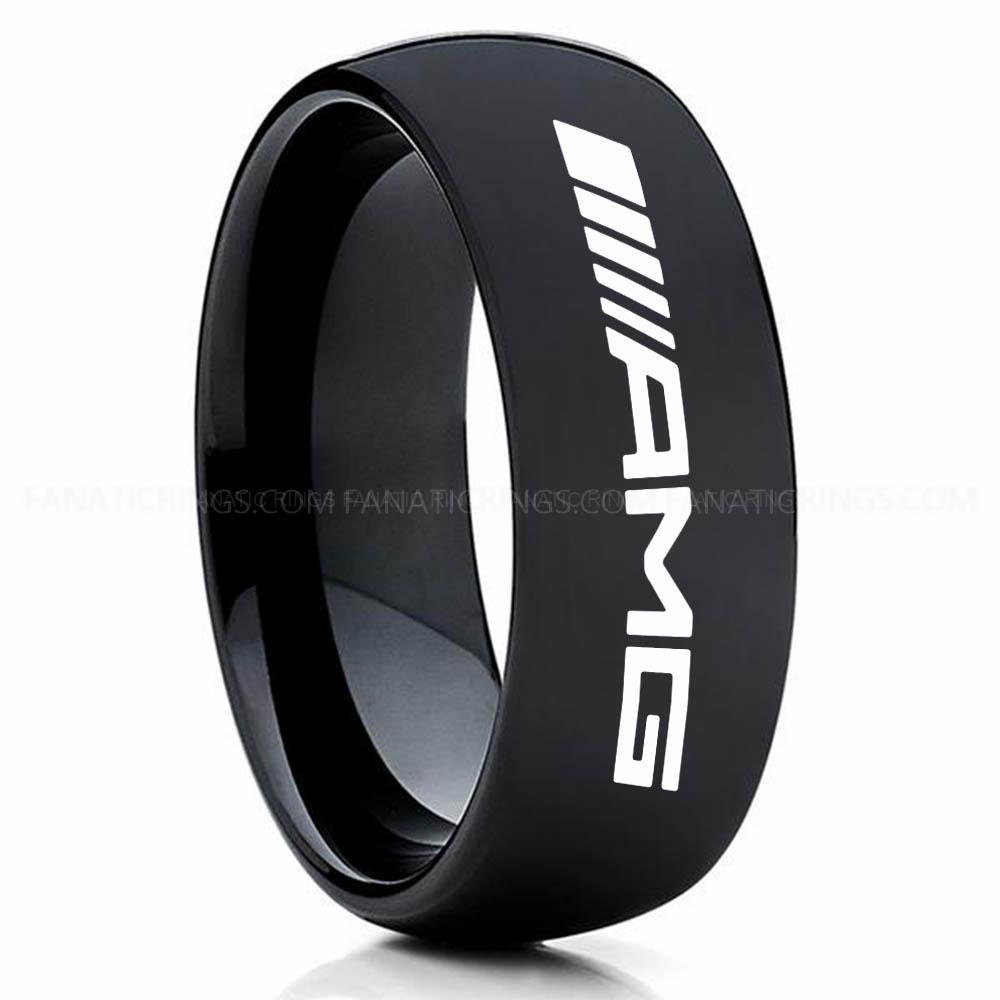 AMG Black 3 Mercedes AMG Ring, Mercedes Benz AMG Wedding Ring, Mercedes Benz AMG Wedding Ring, Mercedes AMG Jewelry - Image 1