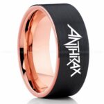 Anthrax Ring, Anthrax Wedding Band, Anthrax Wedding Ring, Anthrax Jewelry