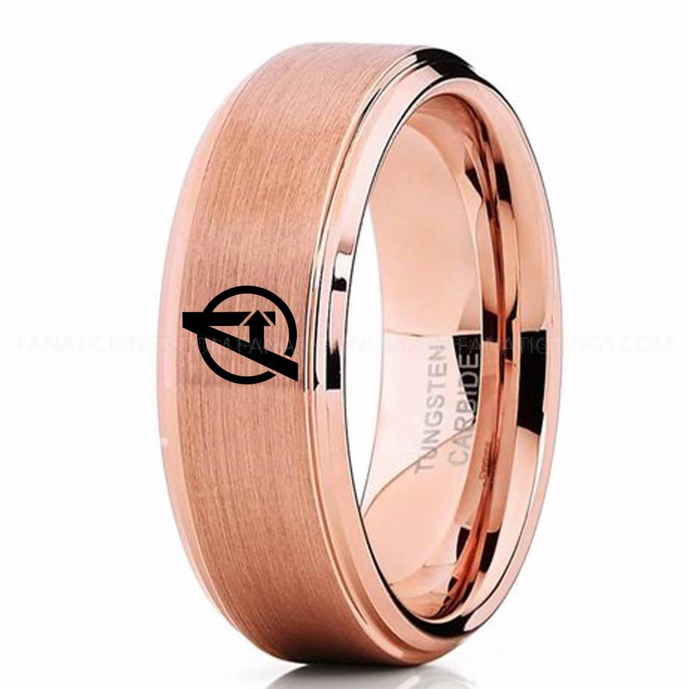 Avengers Pink Avengers Ring, Avengers Wedding Band, Avengers Wedding Ring, Avengers Jewelry - Image 1