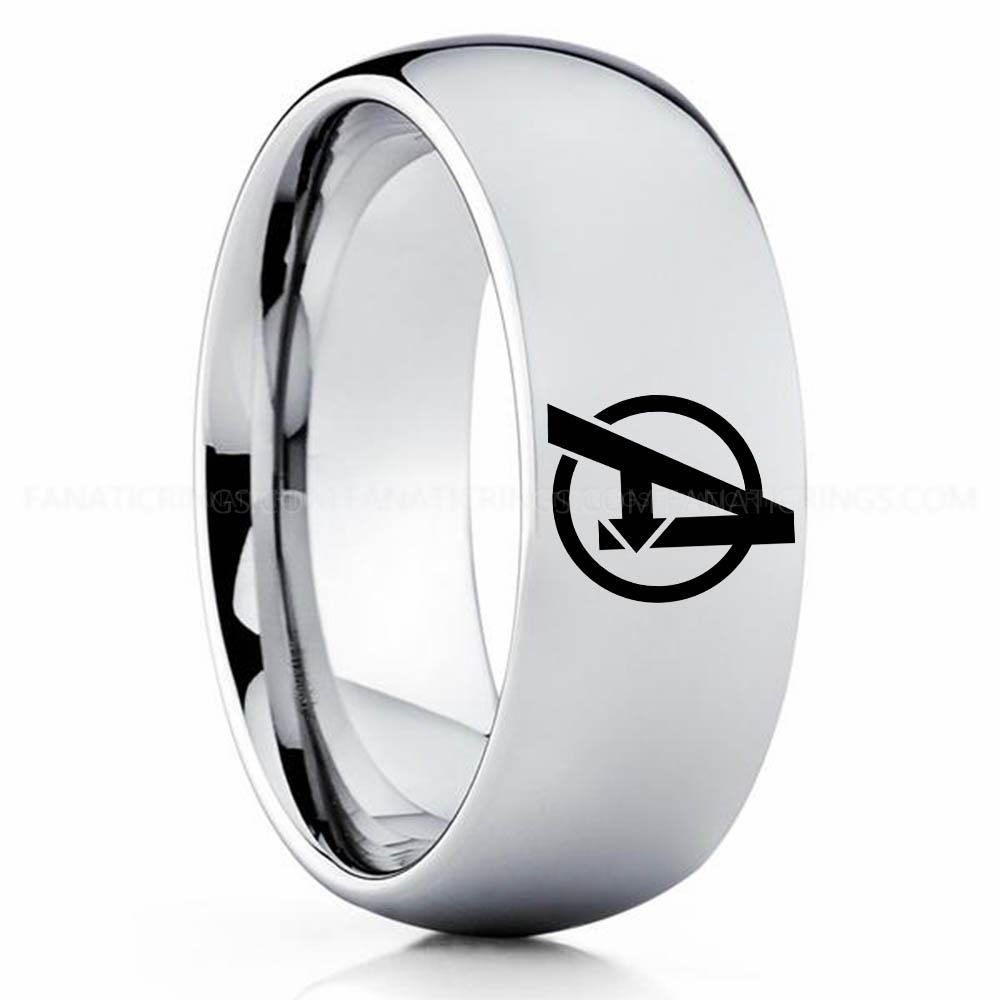 Avengers Silver (3) Avengers Ring, Avengers Wedding Band, Avengers Wedding Ring, Avengers Jewelry - Image 1