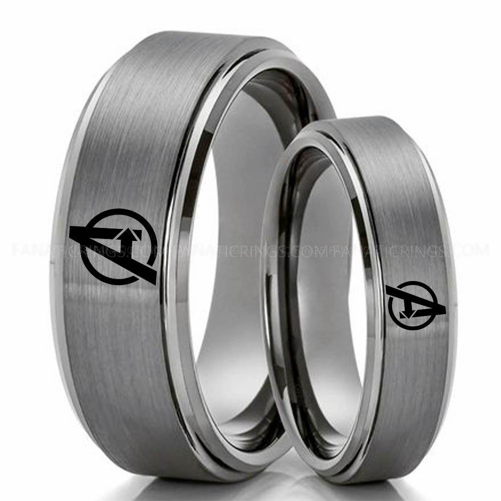 Avengers Silver Avengers Ring, Avengers Wedding Band, Avengers Wedding Ring, Avengers Jewelry - Image 1