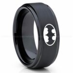 Batman Ring, Batman Wedding Band, Batman Wedding Ring, Batman Jewelry