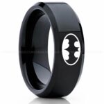 Batman Ring, Batman Wedding Band, Batman Wedding Ring, Batman Jewelry