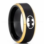 Batman Ring, Batman Wedding Band, Batman Wedding Ring, Batman Jewelry