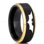 Batman Ring, Batman Wedding Band, Batman Wedding Ring, Batman Jewelry