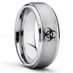 Biohazard Ring, Biohazard Wedding Band, Biohazard Wedding Ring, Biohazard Jewelry