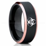 Biohazard Ring, Biohazard Wedding Band, Biohazard Wedding Ring, Biohazard Jewelry