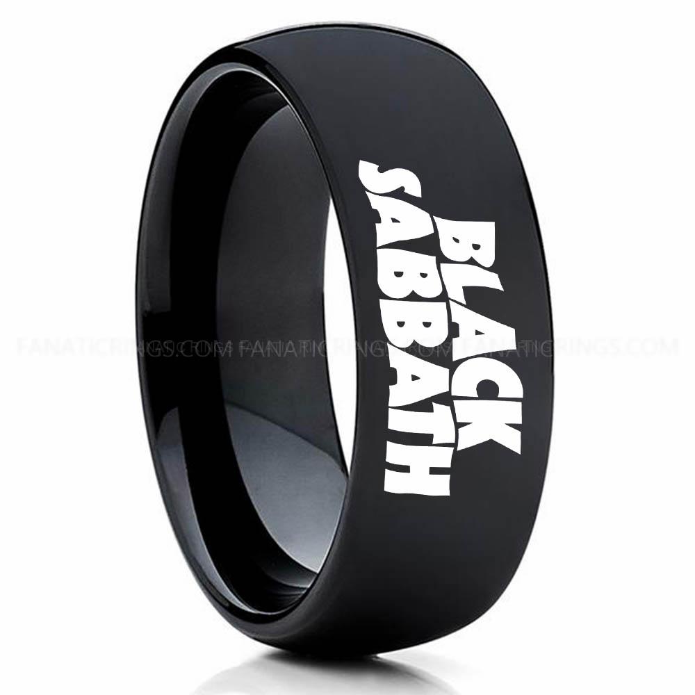 Black Sabbath Black 3 Black Sabbath Ring, Black Sabbath Wedding Band, Black Sabbath Wedding Ring, Black Sabbath Jewelry - Image 1
