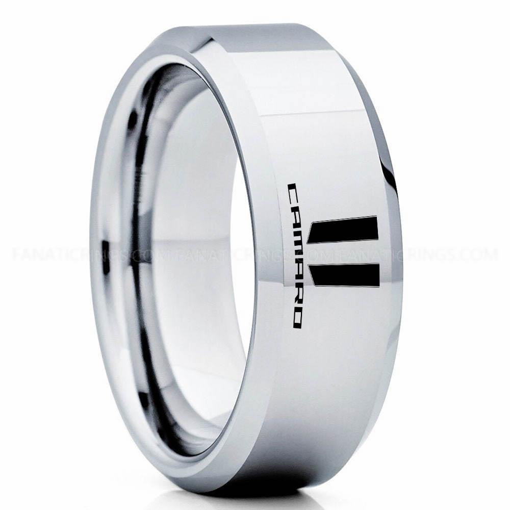 Camaro Silver 3 Camaro Ring, Chevy Camaro Ring, Camaro Wedding Band, Camaro Wedding Ring, Chevy Camaro Jewelry - Image 1