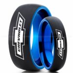 Chevy Ring, Chevrolet Ring, Chevy Bowtie Ring, Auto Racing Ring, Chevy Wedding Band, Chevrolet Wedding Ring