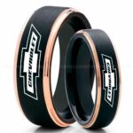 Chevy Ring, Chevrolet Ring, Chevy Bowtie Ring, Auto Racing Ring, Chevy Wedding Band, Chevrolet Wedding Ring