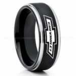 Chevy Ring, Chevrolet Ring, Chevy Bowtie Ring, Auto Racing Ring, Chevy Wedding Band, Chevrolet Wedding Ring