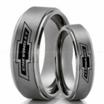 Chevy Ring, Chevrolet Ring, Chevy Bowtie Ring, Auto Racing Ring, Chevy Wedding Band, Chevrolet Wedding Ring