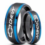 Chevy Ring, Chevrolet Ring, Chevy Bowtie Ring, Auto Racing Ring, Chevy Wedding Band, Chevrolet Wedding Ring