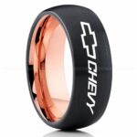 Chevy Ring, Chevrolet Ring, Chevy Bowtie Ring, Auto Racing Ring, Chevy Wedding Band, Chevrolet Wedding Ring