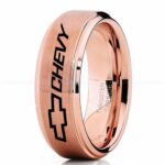 Chevy Ring, Chevrolet Ring, Chevy Bowtie Ring, Auto Racing Ring, Chevy Wedding Band, Chevrolet Wedding Ring
