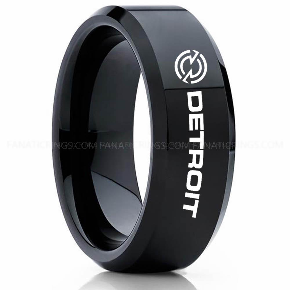 Detroit Black 2 Detroit Diesel Ring, Detroit Engine Ring, Detroit Diesel Wedding Band, Detroit Diesel Jewelry - Image 1