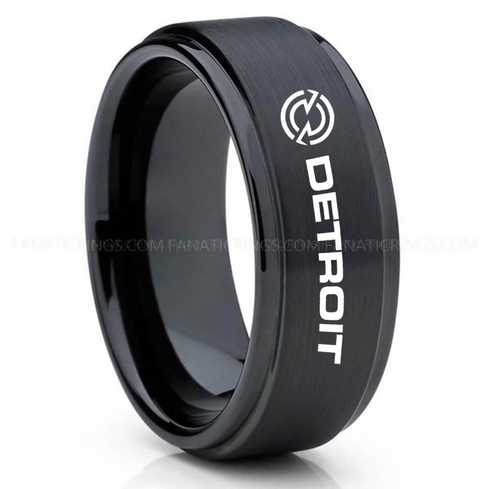 Detroit Black Detroit Diesel Ring, Detroit Engine Ring, Detroit Diesel Wedding Band, Detroit Diesel Jewelry - Image 1