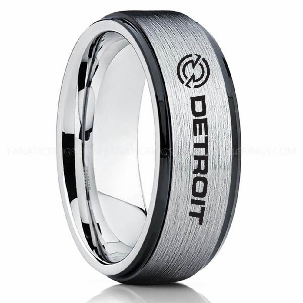 Detroit Silver Detroit Diesel Ring, Detroit Engine Ring, Detroit Diesel Wedding Band, Detroit Diesel Jewelry - Image 1