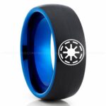 Galactic Republic Ring, Star Wars Ring, Star Wars Wedding Band, Star Wars Wedding Ring
