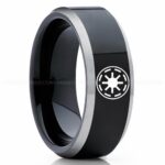 Galactic Republic Ring, Star Wars Ring, Star Wars Wedding Band, Star Wars Wedding Ring