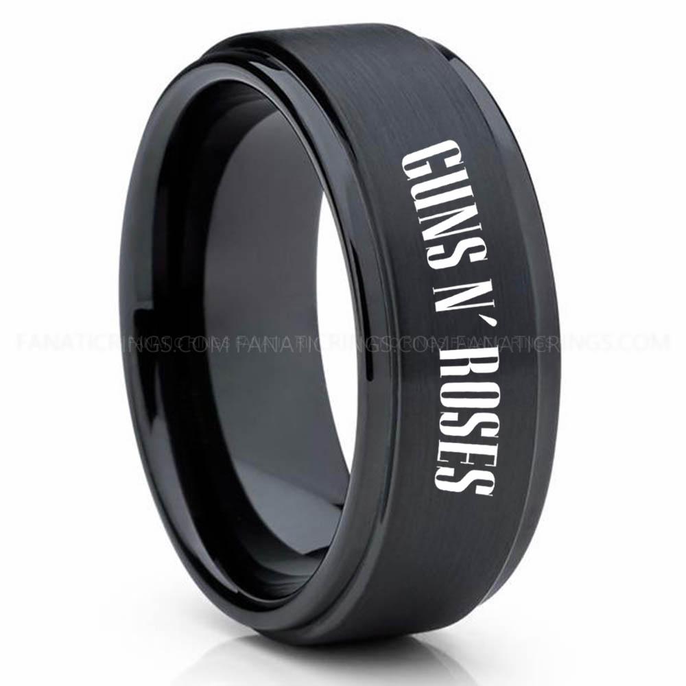 Guns & Roses Guns N' Roses Ring, Guns N' Roses Wedding Band, Guns N' Roses Wedding Ring, Guns N' Roses Jewelry - Image 1