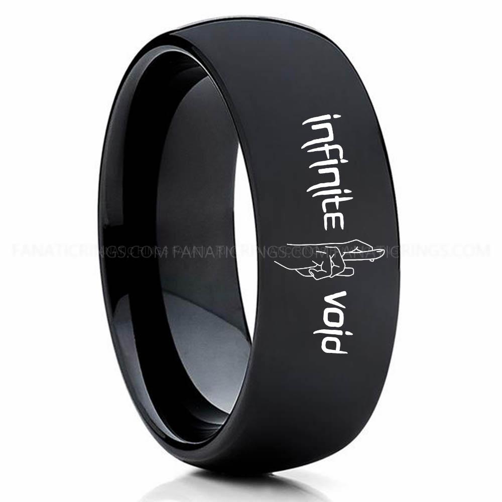 Infinite Black 3 (1) Jujutsu Kaisen Ring, Gojo's Infinite Void Ring, Jujutsu Kaisen Wedding Band, Jujutsu Kaisen Jewelry - Image 1