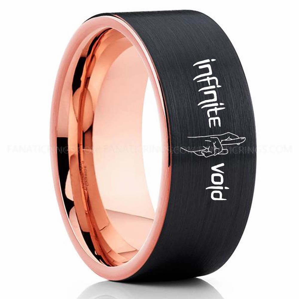 Infinite Black Pink (1) Jujutsu Kaisen Ring, Gojo's Infinite Void Ring, Jujutsu Kaisen Wedding Band, Jujutsu Kaisen Jewelry - Image 1