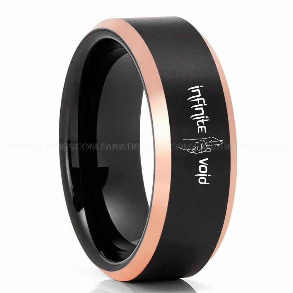 Infinite Black Pink 5 (1) Jujutsu Kaisen Ring, Gojo's Infinite Void Ring, Jujutsu Kaisen Wedding Band, Jujutsu Kaisen Jewelry - Image 1