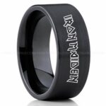 Iron Maiden Ring, Iron Maiden Wedding Band, Iron Maiden Wedding Ring, Heavy Metal Jewelry