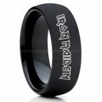 Iron Maiden Ring, Iron Maiden Wedding Band, Iron Maiden Wedding Ring, Heavy Metal Jewelry