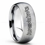 Iron Maiden Ring, Iron Maiden Wedding Band, Iron Maiden Wedding Ring, Heavy Metal Jewelry